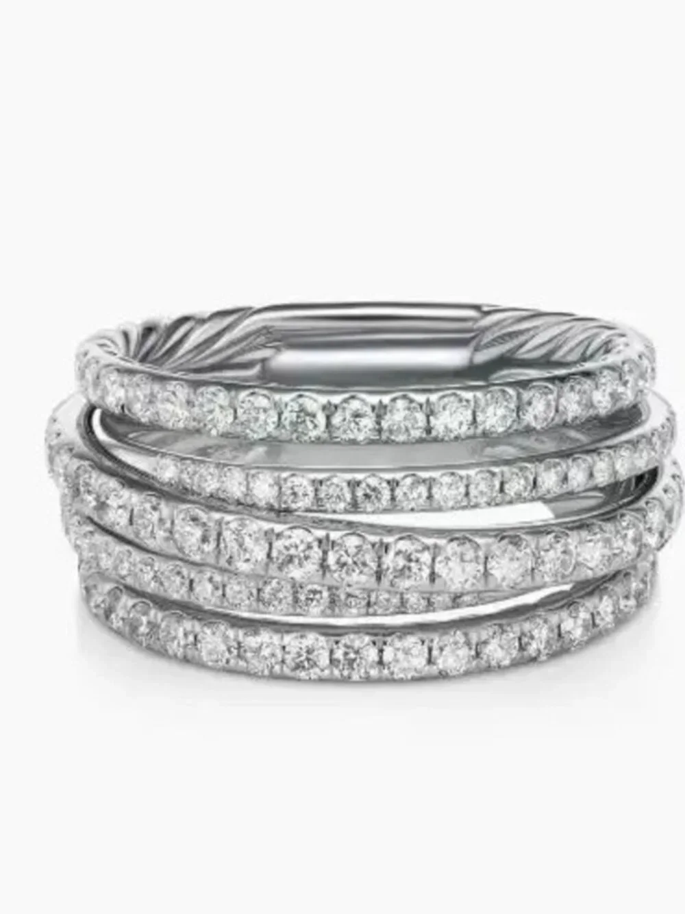 David Yurman full diamond cross ring